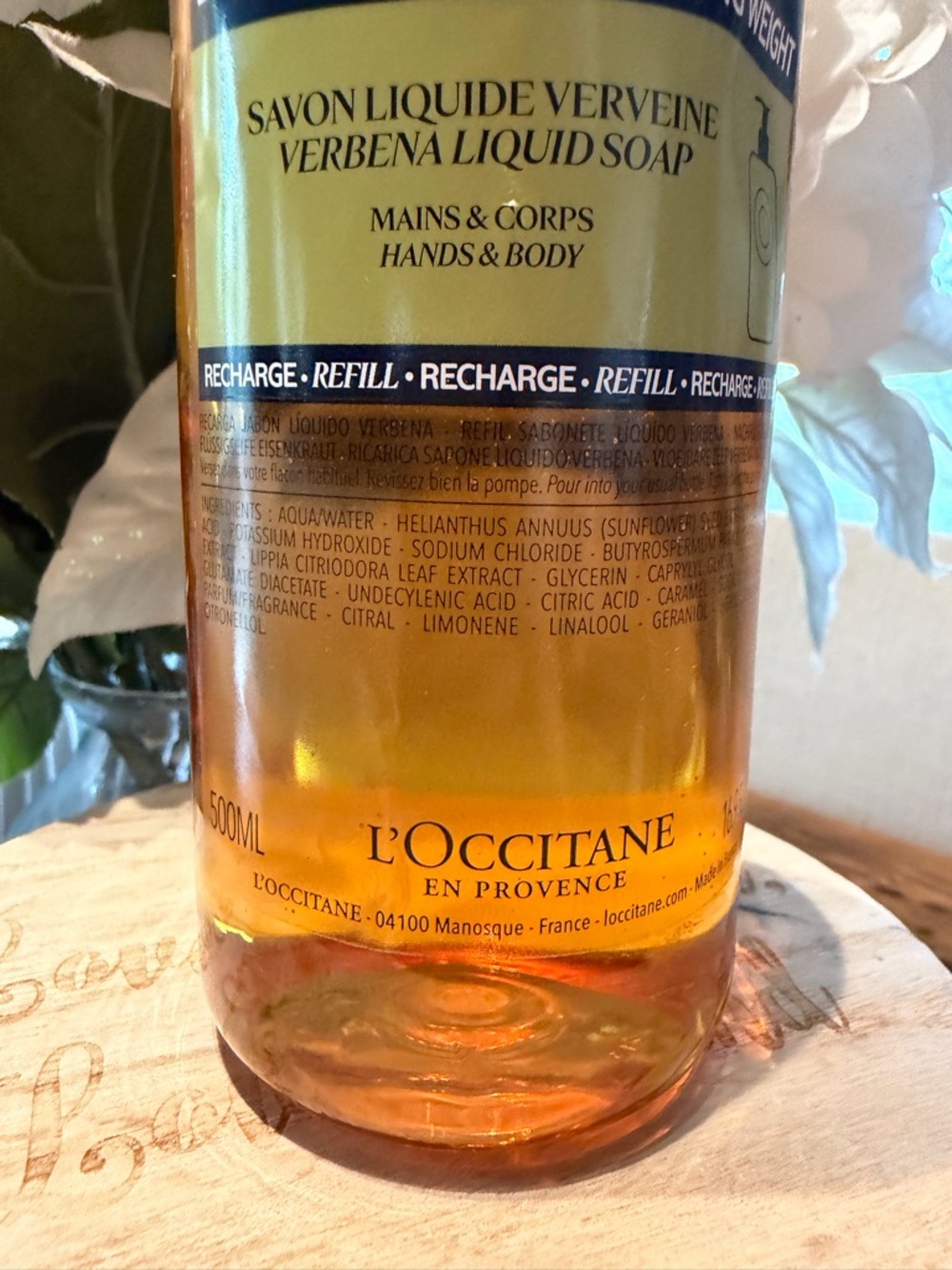 L'OCCITANE Verbena Liquid hand and body soap Refill 16.9 fl Oz - Picture 2 of 5